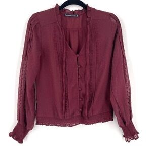 Abercrombie & Fitch Burgundy Blouse